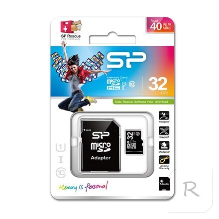 Silicon Power | 32 GB | MicroSDHC | Flash memory class 10 | SD adapter