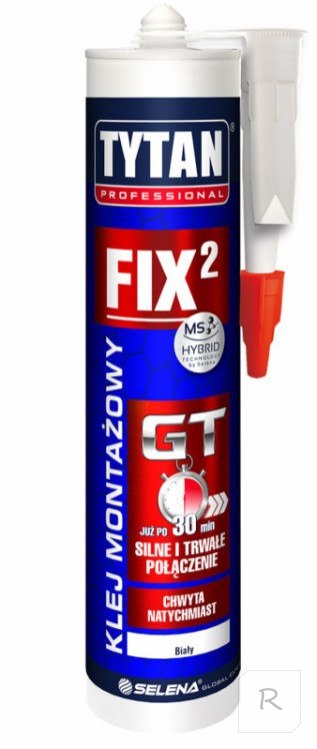 KLEJ MONTAŻOWY FIX2 GT 290ML BIAŁY TYTAN