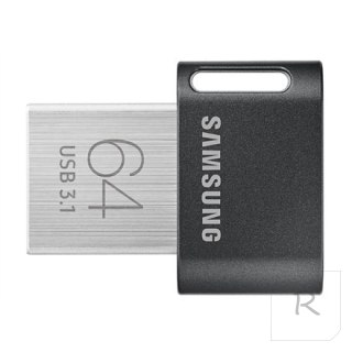 Samsung | FIT Plus | MUF-64AB/APC | 64 GB | USB 3.1 | Black/Silver