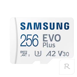 Samsung | MicroSD Card | EVO Plus | 256 GB | microSDXC Memory Card | Flash memory class U3, V30, A2