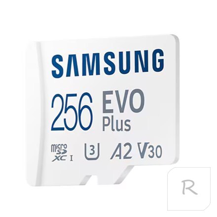 Samsung | MicroSD Card | EVO Plus | 256 GB | microSDXC Memory Card | Flash memory class U3, V30, A2