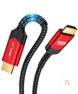 Kabel HDMI HDMI JSAUX 8K 10 m Ethernet 48 Gb/s