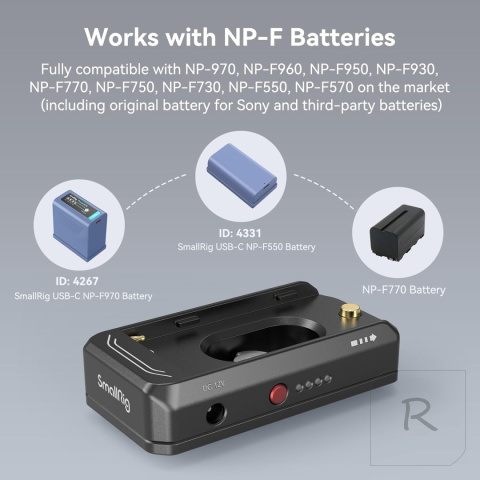 SmallRig 3168 płytka montażowa adaptera akumulatora NP-F