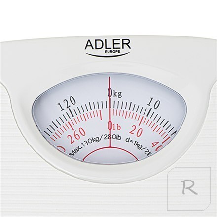 Adler | Mechanical bathroom scale | AD 8151w | Maximum weight (capacity) 130 kg | Accuracy 1000 g | White