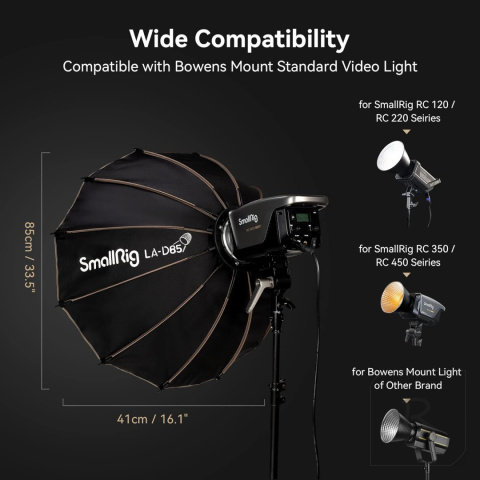 Softbox z gridem SmallRig LA-D85 Parabolic z GRIDEM 85cm