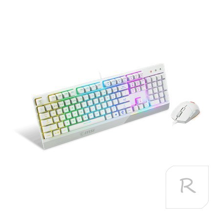 MSI | Vigor GK30 COMBO WHITE | Keyboard and Mouse Set | Wired | Mouse included | US | White | g