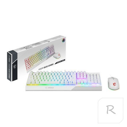 MSI | Vigor GK30 COMBO WHITE | Keyboard and Mouse Set | Wired | Mouse included | US | White | g