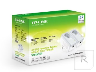 TP-LINK | Passthrough Powerline 600 Starter Kit | TL-PA4010P KIT | 10/100 Mbit/s | Ethernet LAN (RJ-45) ports 1 | Data transfer