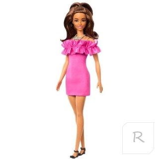 Barbie Fashionistas. Lalka Różowa sukienka HRH15