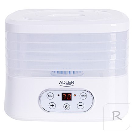 Adler | Food Dehydrator | AD 6658 | Power 230 W | Number of trays 5 | Temperature control | Integrated timer | White