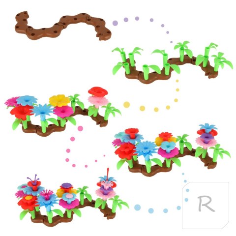 Kwiatki klocki kreatywne ogród kwiatowy 48 elementów