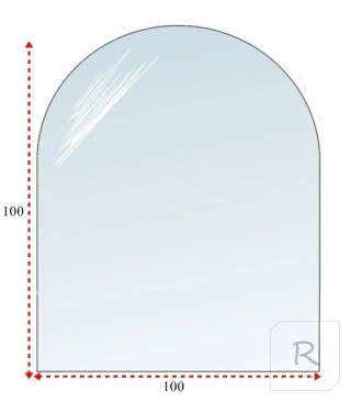 Podstawa szklana hartowana - szyba pod Piec lub Kominek 100x100 cm