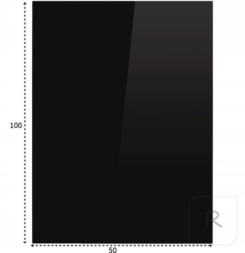 Podstawa szklana hartowana - szyba pod Piec lub Kominek 100x50 cm CZARNA