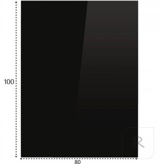 Podstawa szklana hartowana - szyba pod Piec lub Kominek 100x80 cm CZARNA