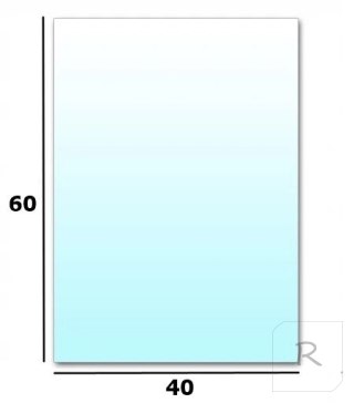Podstawa szklana hartowana - szyba pod Piec lub Kominek 60x40 cm