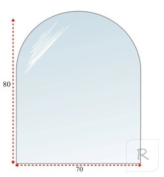 Podstawa szklana hartowana - szyba pod Piec lub Kominek 80x70 cm