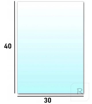 Podstawa szklana hartowana - szyba pod Piec lub Kominek 40x30 cm Biała