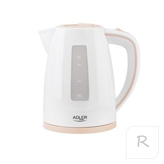 Adler Kettle AD 1264 Standard, 2200 W, 1.7 L, Plastic, White, 360° rotational base