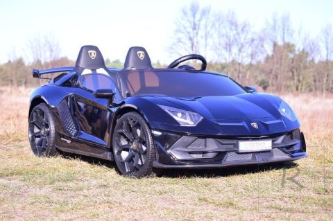 LICENCJONOWANY LAMBORGHINI AVENTADOR SVJ DLA 2 DZIECI FUNKCJA DRIFTU - LAKIER SUPER JAKOŚĆ, MIĘKKIE SIEDZENIE, MIĘKKIE KOŁA/SX20