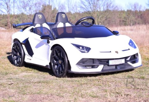 LICENCJONOWANY LAMBORGHINI AVENTADOR SVJ DLA 2 DZIECI, FUNKCJA DRIFTU MIĘKKIE SIEDZENIE, MIĘKKIE KOŁA/SX2028