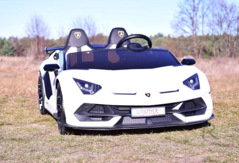 LICENCJONOWANY LAMBORGHINI AVENTADOR SVJ DLA 2 DZIECI, FUNKCJA DRIFTU MIĘKKIE SIEDZENIE, MIĘKKIE KOŁA/SX2028