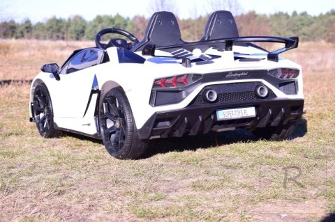 LICENCJONOWANY LAMBORGHINI AVENTADOR SVJ DLA 2 DZIECI, FUNKCJA DRIFTU MIĘKKIE SIEDZENIE, MIĘKKIE KOŁA/SX2028