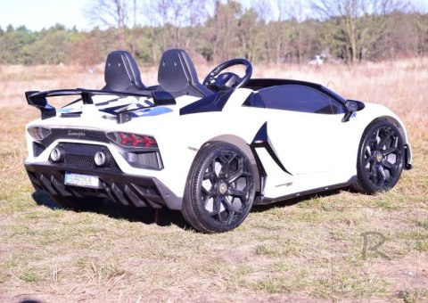 LICENCJONOWANY LAMBORGHINI AVENTADOR SVJ DLA 2 DZIECI, FUNKCJA DRIFTU MIĘKKIE SIEDZENIE, MIĘKKIE KOŁA/SX2028