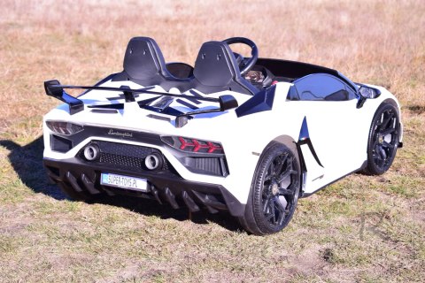 LICENCJONOWANY LAMBORGHINI AVENTADOR SVJ DLA 2 DZIECI, FUNKCJA DRIFTU MIĘKKIE SIEDZENIE, MIĘKKIE KOŁA/SX2028