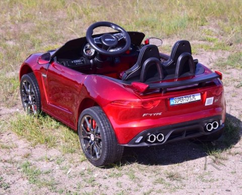 AUTO NA AKUMULATOR JAGUAR F TYPE, MIĘKKIE KOŁA, MIĘKKIE SIEDZENIE, SUPER JAKOSĆ - LAKIER/QLS5388