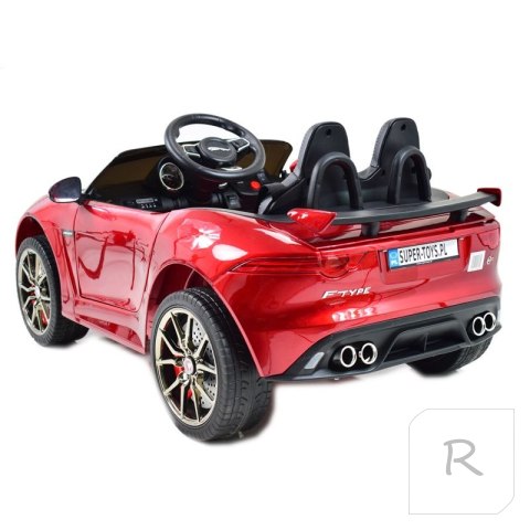 AUTO NA AKUMULATOR JAGUAR F TYPE, MIĘKKIE KOŁA, MIĘKKIE SIEDZENIE, SUPER JAKOSĆ - LAKIER/QLS5388