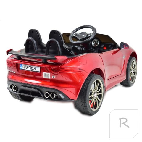 AUTO NA AKUMULATOR JAGUAR F TYPE, MIĘKKIE KOŁA, MIĘKKIE SIEDZENIE, SUPER JAKOSĆ - LAKIER/QLS5388