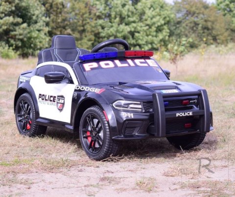 AUTO NA AKUMULATOR DODGE CHARGER POLICJA, KOGUTY, DŹWIĘKI, PILOT/ZB-911