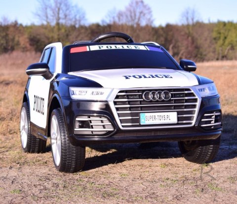 AUDI Q5 POLICJA , MIĘKKIE KOŁA, MIĘKKIE SIEDZENIE, RADIO FM, BLUETOOTH - PEŁNA OPCJA/S305