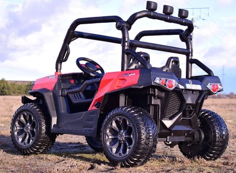 MEGA BUGGY UTV DLA 2 DZIECI, 4 SILNIKI, MIĘKKIE SIEDZENIE, MIĘKKIE KOŁA/7988-HIGH