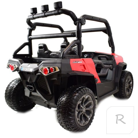 MEGA BUGGY UTV DLA 2 DZIECI, 4 SILNIKI, MIĘKKIE SIEDZENIE, MIĘKKIE KOŁA/7988-HIGH