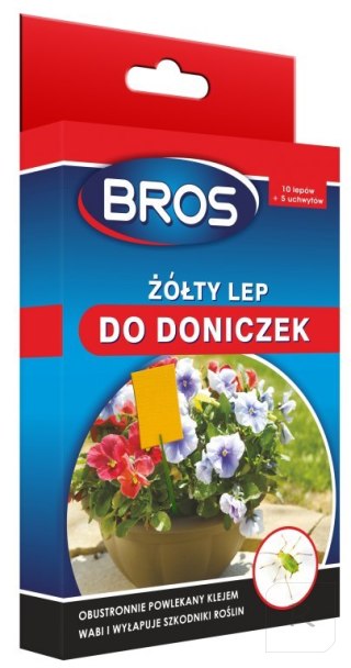 Lep na Szkodniki do Doniczek Żółty 10szt BROS