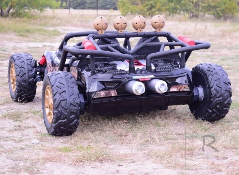 MEGA BUGGY BEAST DLA 2 DZIECI, 400 WAT, 24V, MIĘKKIE SIEDZENIE, MIĘKKIE KOŁA, WALIZKA NA AKUMULATOR,/JS3168