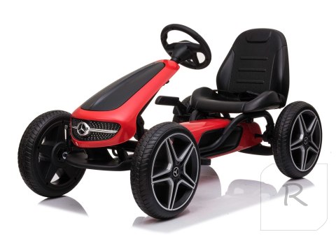 GOKART NA PEDAŁY LICENCJA MERCEDESA KOŁA EVA, MIĘKKIE SIEDZENIE Z LOGIEM MB JAKOŚĆ /XMX610