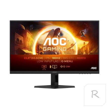 AOC Gaming | 24G4XE | 24 in | Fast IPS | Full HD (1080p) 1920 x 1080 at 180 Hz | 300 cd/m² | 2xHDMI, DisplayPort | Tilt | Speake