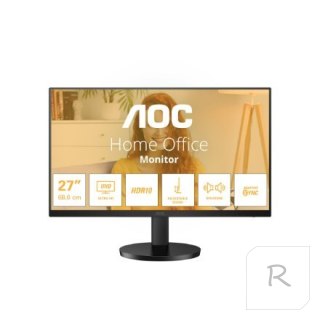 AOC | With stand (highest position) | U27B3AF | 27 in | IPS | 4K UHD (2160p) 3840 x 2160 at 60 Hz | 350 cd/m² | 2xHDMI, DisplayP