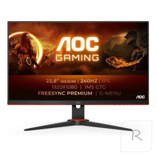 AOC | 24G2ZE/BK | 23.8 "" | IPS | FHD | 16:9 | 1 ms | 350 cd/m² | Black | Headphone out (3.5mm) | HDMI ports quantity 2 | 240 Hz