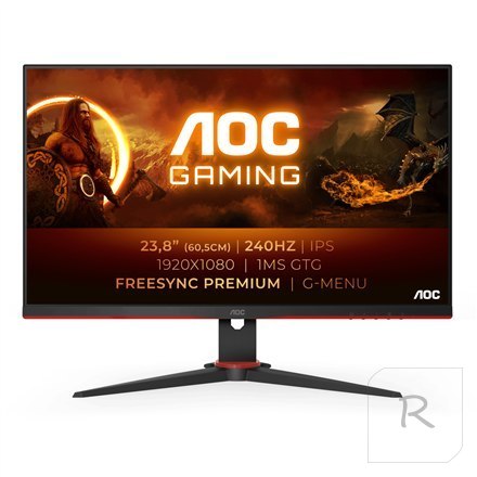 AOC | 24G2ZE/BK | 23.8 "" | IPS | FHD | 16:9 | 1 ms | 350 cd/m² | Black | Headphone out (3.5mm) | HDMI ports quantity 2 | 240 Hz