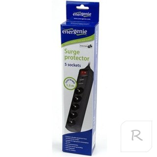 EnerGenie SPG5-C-5 - surge protector | Output Connector Qty 5 | 1.5 m | Black