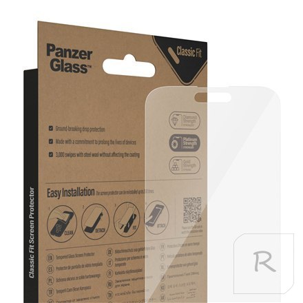 PanzerGlass | Screen protector - glass | Apple iPhone 14 Pro Max | Polyethylene terephthalate (PET) | Transparent