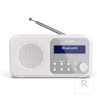 Sharp DR-P420(WH) Tokyo Portable Digital Radio, FM/DAB/DAB+, Bluetooth 5.0, USB or Battery Powered, Snowy White Sharp | White |