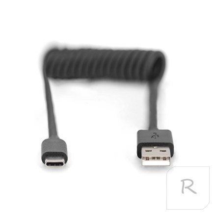 Digitus | USB-C cable | Male | 24 pin USB-C | Male | Black | 4 pin USB Type A | 1 m