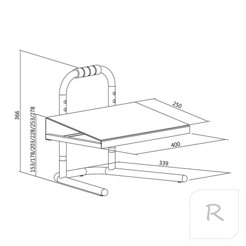 Logilink | EO0007 | Free-standing adjustable footrest