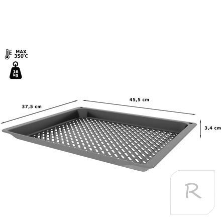 Bosch HEZ629070 Air Fry & Grill tray, 34x455x375 mm, Anthracite