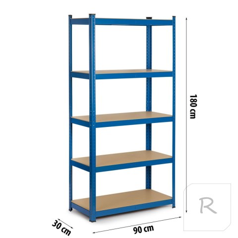 Regał metalowy magazynowy 180 x 90 x 30cm Humberg 4845