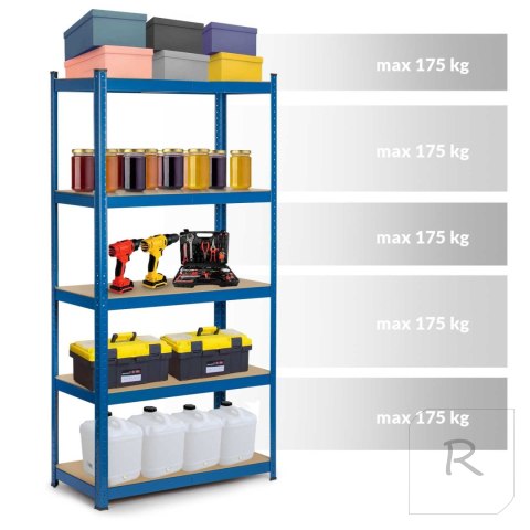 Regał metalowy magazynowy 180 x 90 x 30cm Humberg 4845